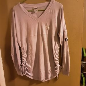 Victoria's secret pink oversized long sleeve shirt xsmall (med)